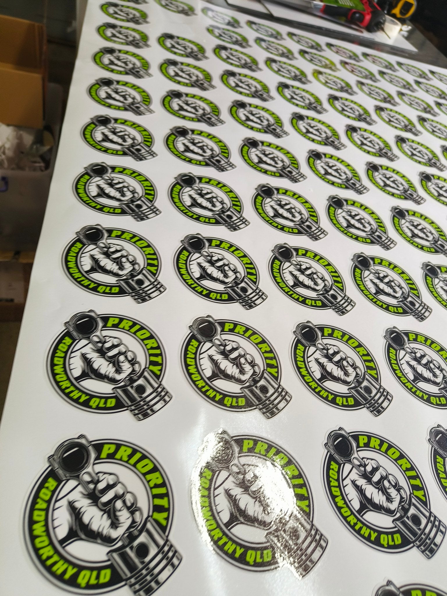 Printed sticker sheet
