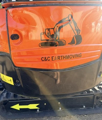 Excavator decal