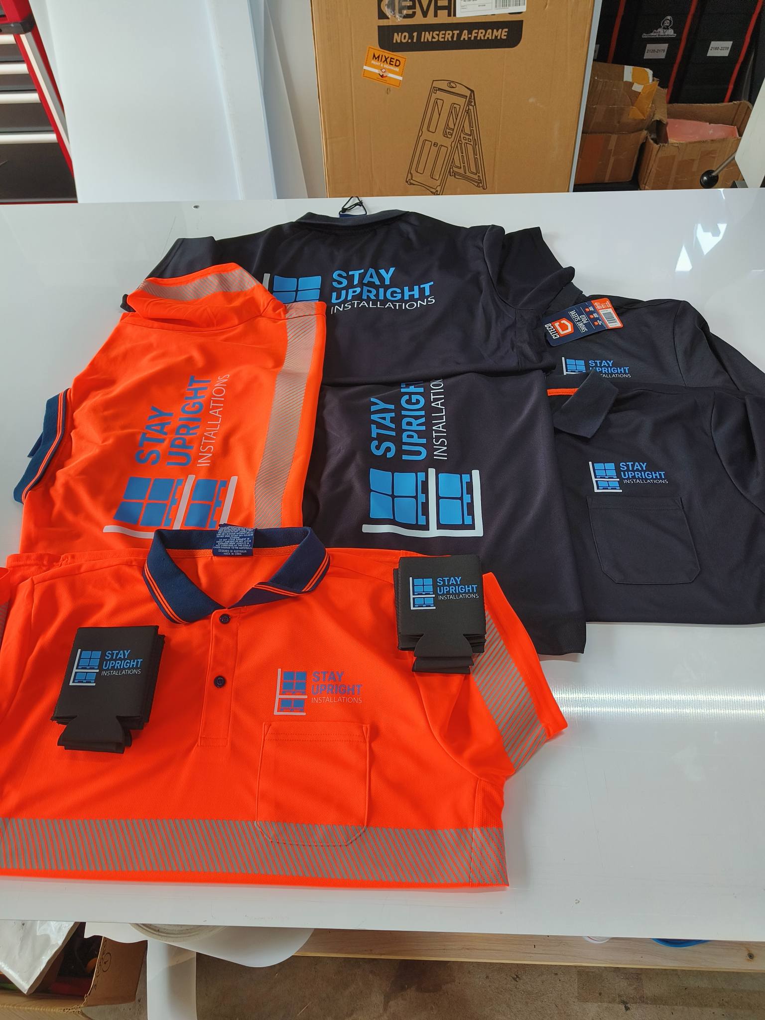 Custom printed workwear and apparel